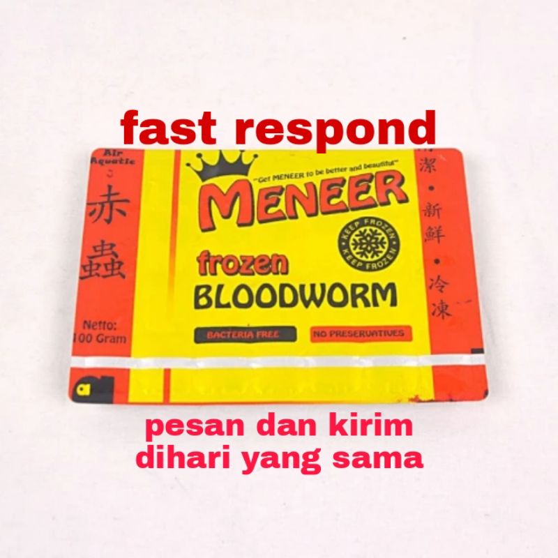 bloodworm frozen cacing beku meneer murah