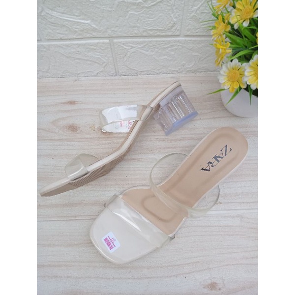 Sandal wanita heels kaca EFELINE RASHEL