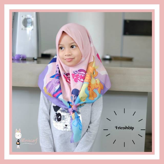 Pre Order - jilbab anak kerudung anak little pony