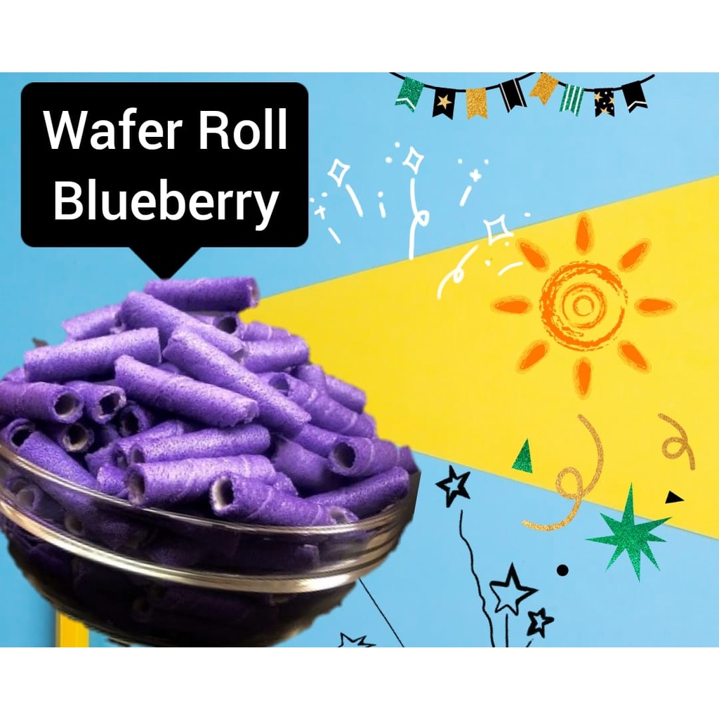 

TERLARIS WAFER ROLL BLUEBERY 250GRAM TERMURAH / WAFER ROLL BARCELONA