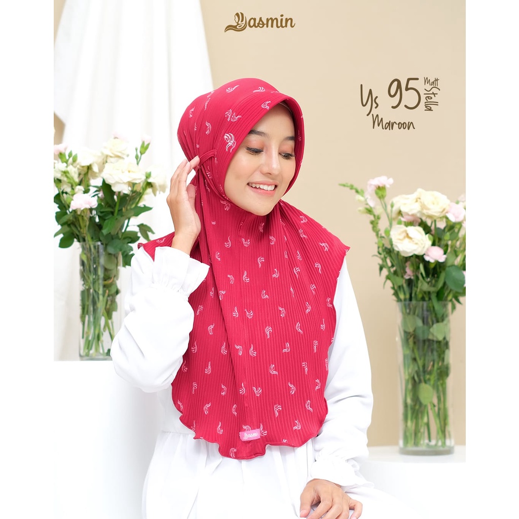 Yasmin Hijab - Ys 95 // BERGO PLISKET YASMIN HIJAB jilbab instan jilbab tali belakang jilbab tirus