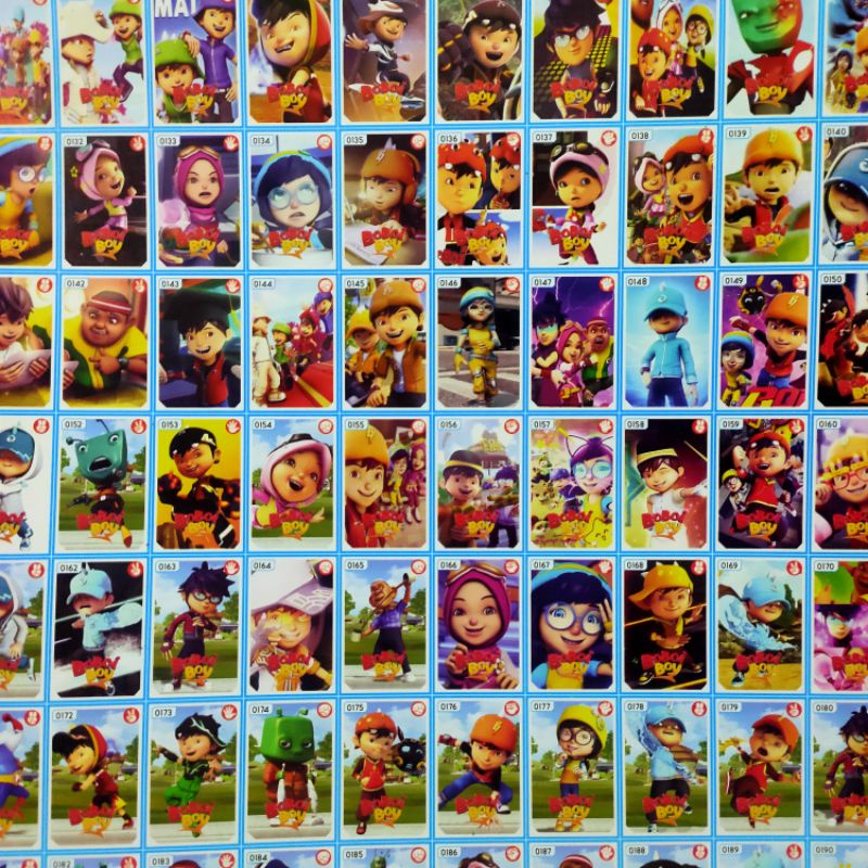 gambar poster adu gepok isi 100   / mainan kartu / mainan anak murah  / kartu gepok / umbul umbulan-Boboiboy