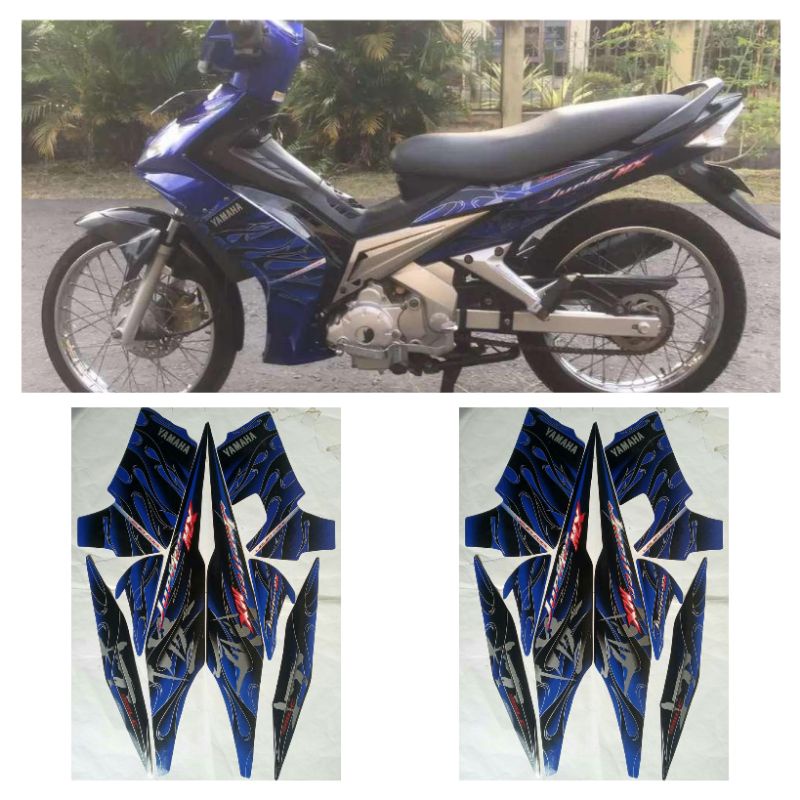 stiker striping yamaha jupiter mx 135 2008 biru