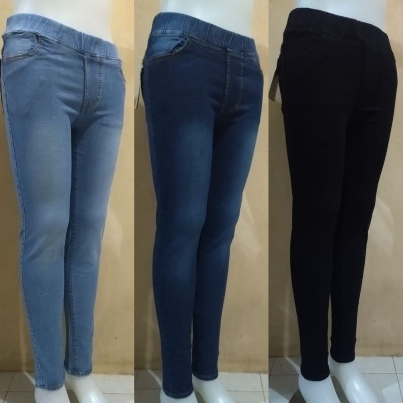 GK CELANA LEGGING DENIM BIG SIZE/CELANA LEGING DENIM UKURAN BESAR/ BAHAN LEMBUT ENAK DIPAKAI