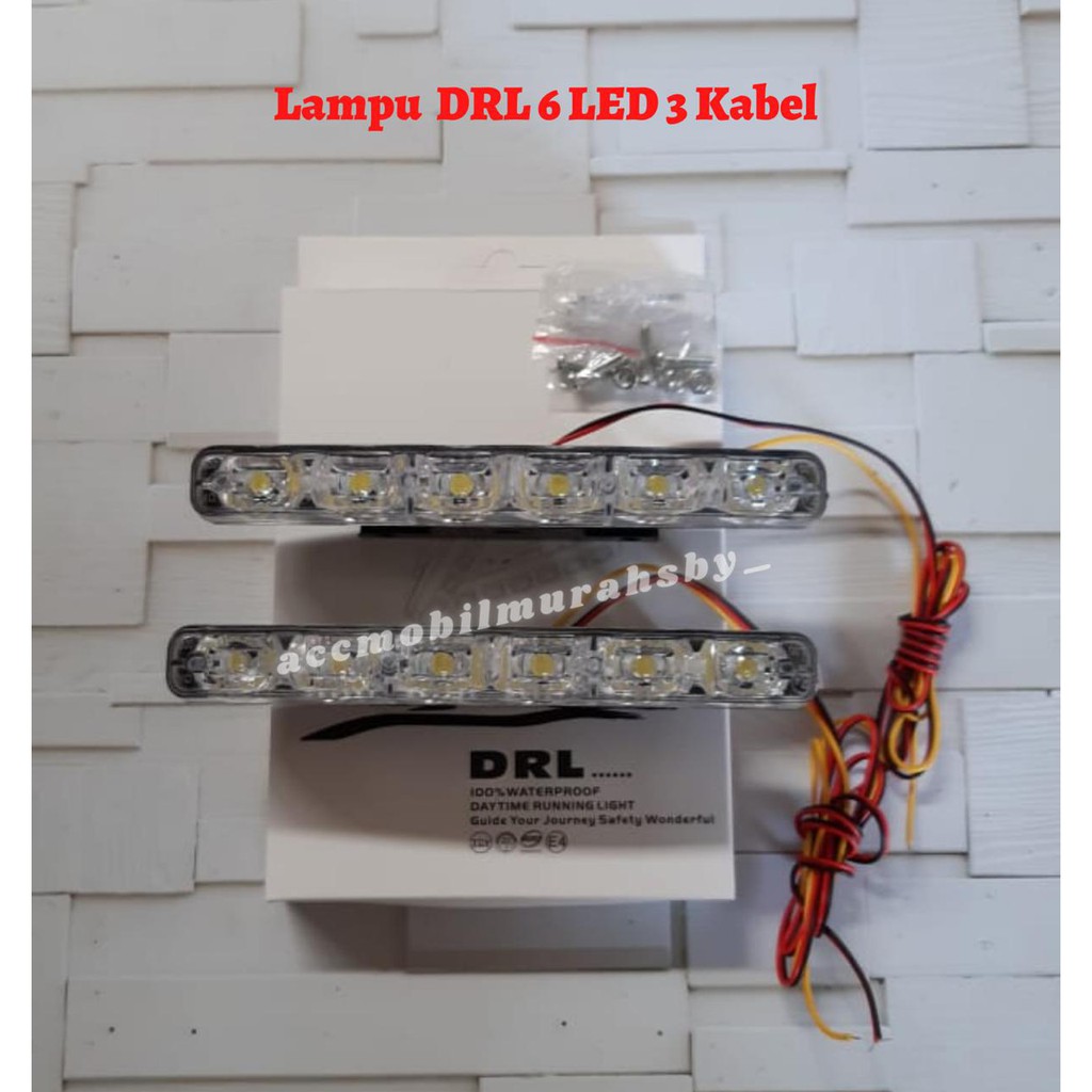 Lampu DRL 6 Led 3 Sein Mobil Universal