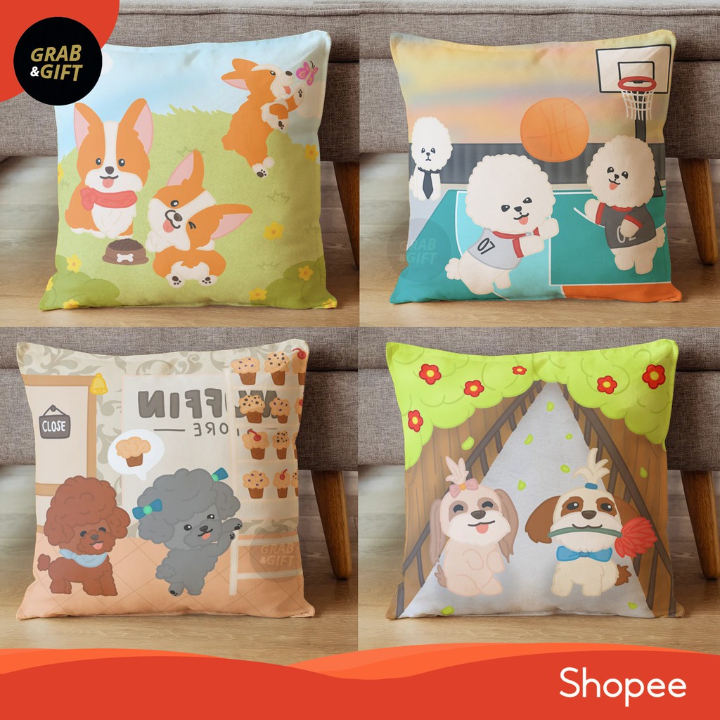 Bantal Sofa Doggy Puppy Series Dog Anjing