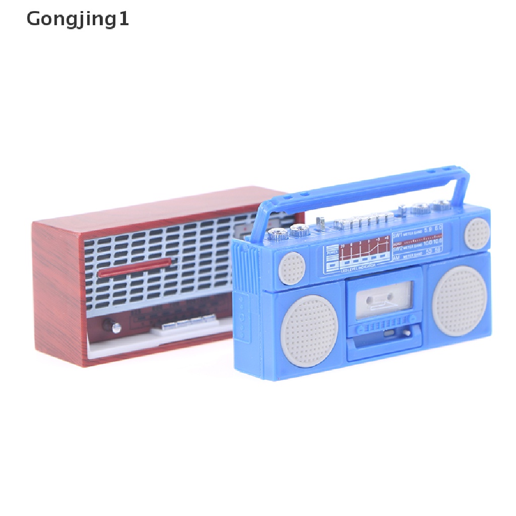 Gongjing1 Mainan Miniatur radio Perekam Suara Untuk Dekorasi Rumah Boneka