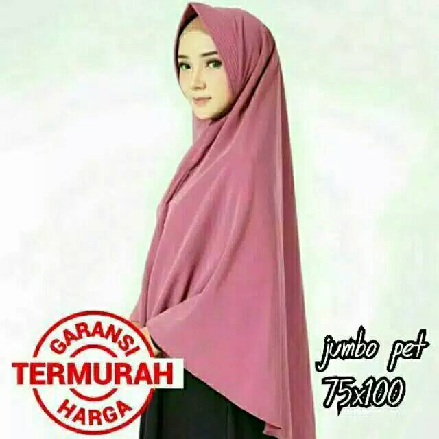 Jilbab instan jumbo / khimar pet syar'i / khimar jumbo xxl