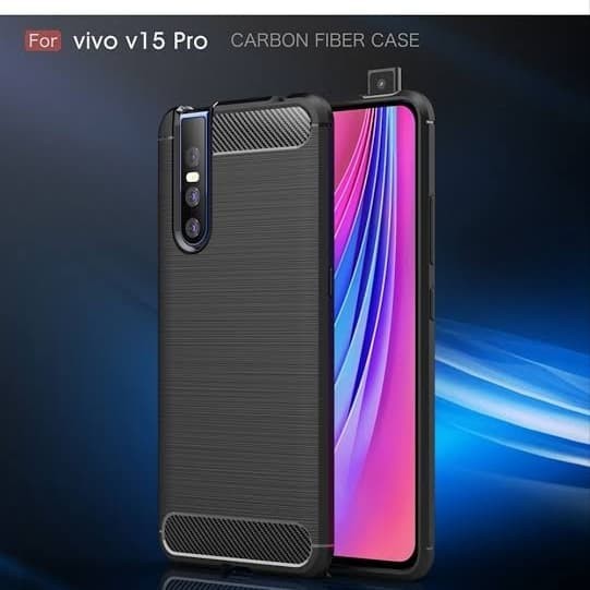 VIVO V5 V5+ V15 V15 PRO V17 PRO Silicon Carbon Slim Fit Soft Case Premium