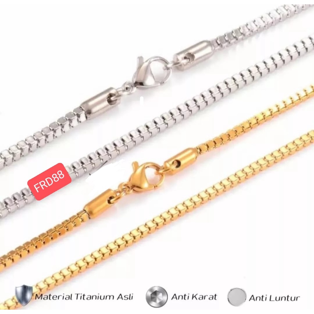 COD KALUNG TITANIUM EMAS/HITAM/SILVER PRIA DAN WANITA MODEL MILANO TERLARIS TERMURAH