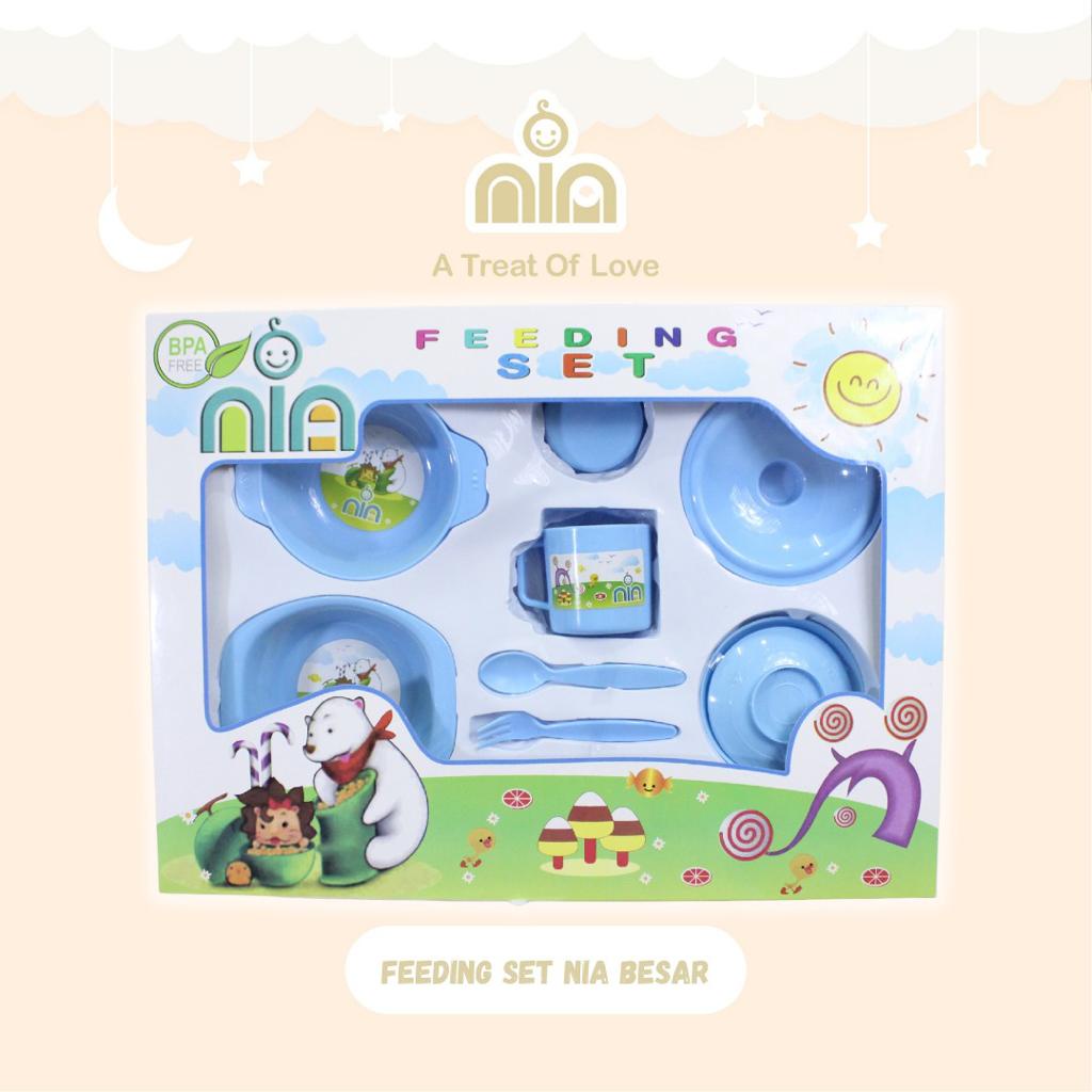 NIA-FEEDING SET UKURAN BESAR PERALATAN MAKAN BAYI MURAH