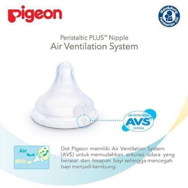 Pigeon Dot Wideneck Peristaltik / Peristaltic Plus size SS S M L Nipple Teat Wide Neck NO BOX