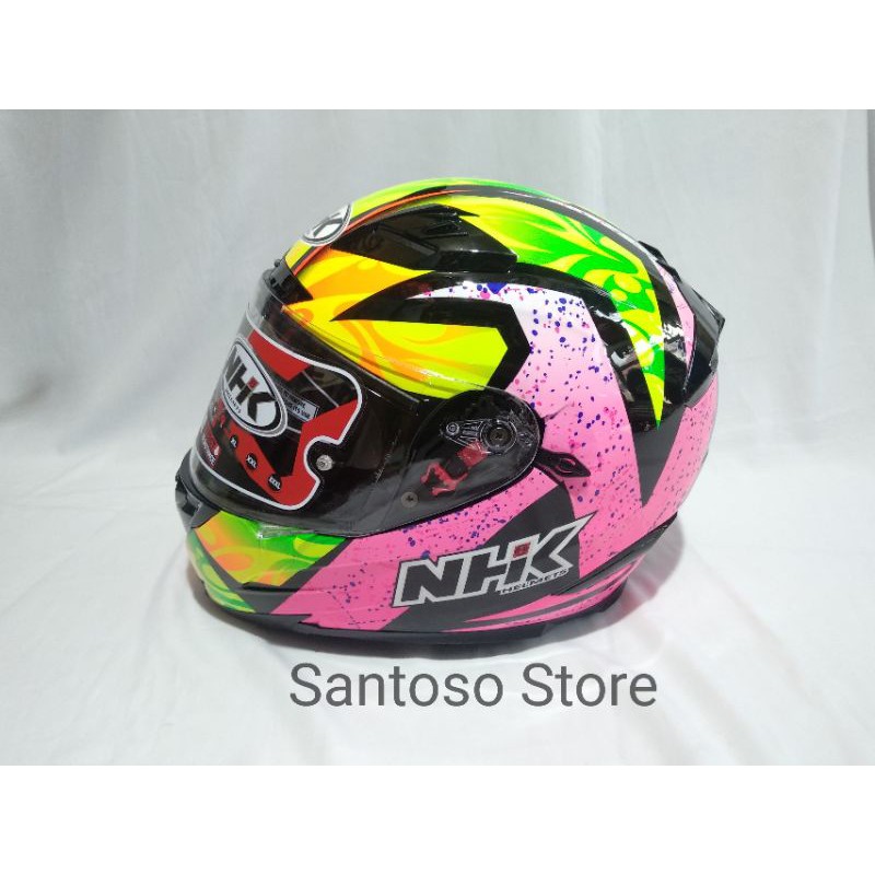 Helm NHK RX9 Karel Abraham Winter Black Pink Double Visor