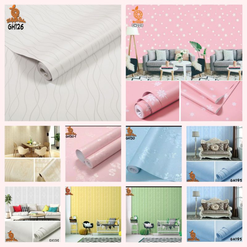 Wallpaper Sticker Dinding 10 meter / wallpaper sticker dinding tempel aesthetic vinyl dinding kayu /