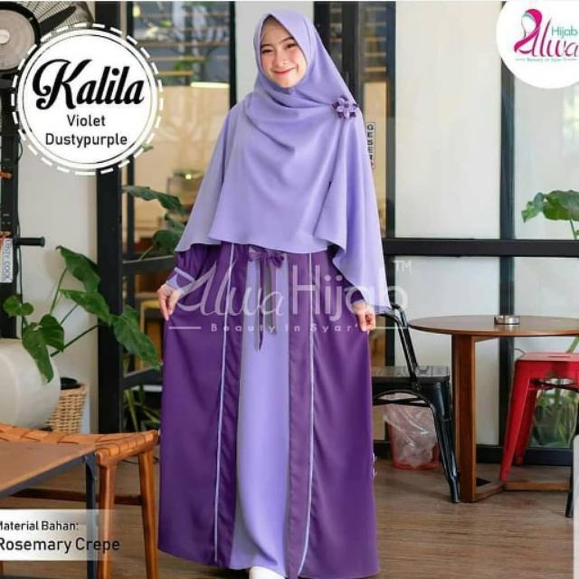 Kalila syar'i / stelan syari / baju syari / gamis