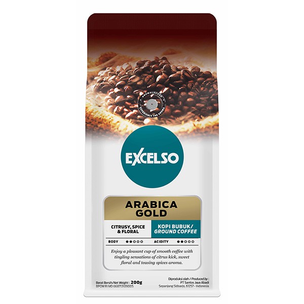 

Excelso Arabica Gold Bubuk 200G
