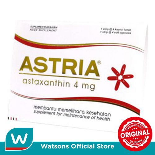 Astria Astaxanthin 4mg 1 Strip @ 4 Soft Capsules