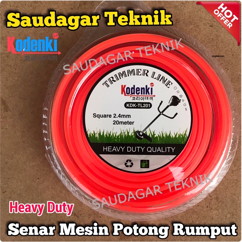 Trimmer Line Kodenki Senar Mesin Potong Rumput Heavy Duty Class