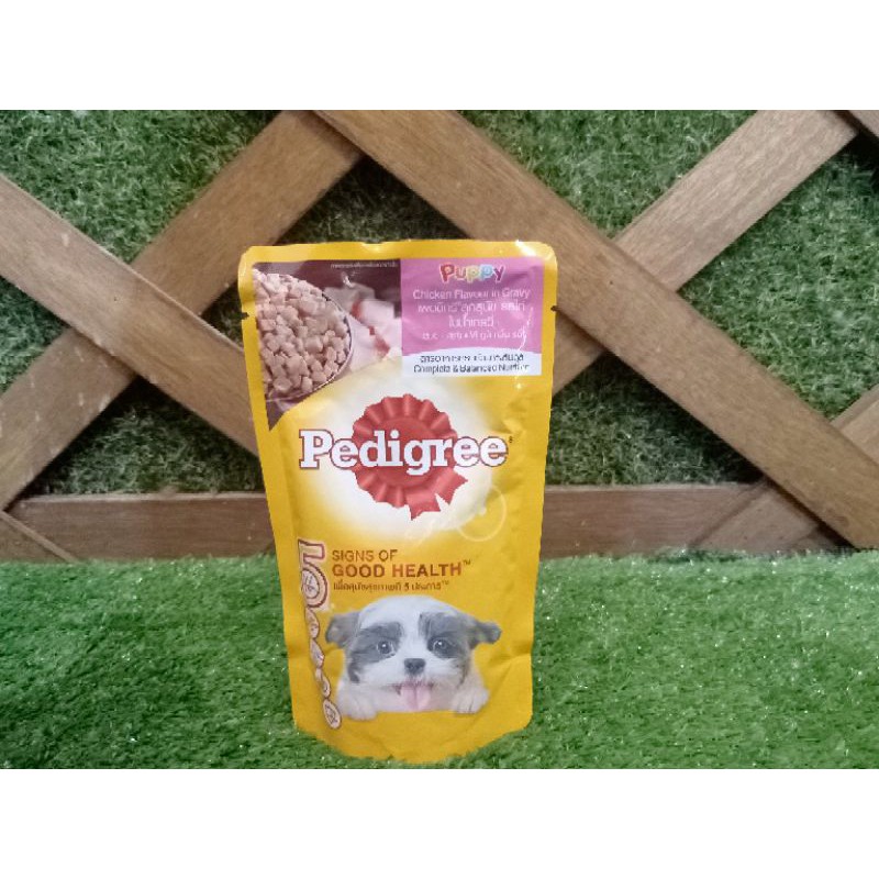 Pedigree pouch 130gr/adult beef/puppy chicken/pedigree sachet basah