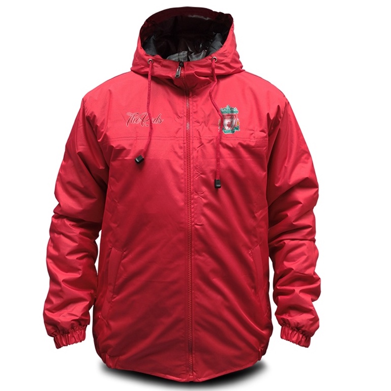 [GROSIR] Jaket Liverpool The Red Jaket Parasut Semi Waterproof unisex eleganter BISA CUSTOM