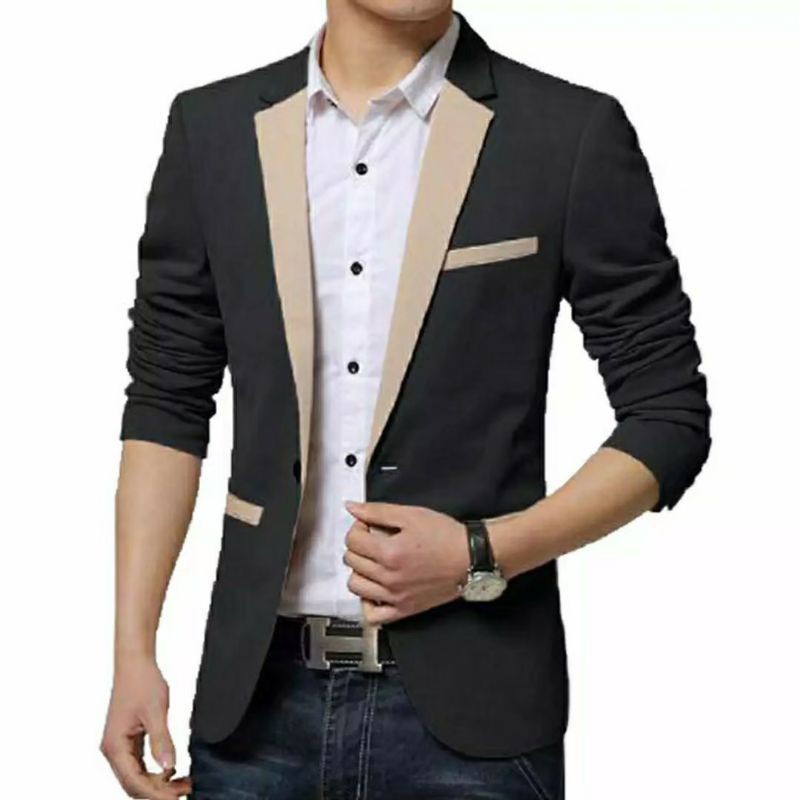 Jas Blazer Pria Slim Fit Formal Non Formal / Jas Blazer Resmi Kerja Nikah Wisuda / Atasan Casual Jas Blazer Pria / Pashion Style Pria Remaja Dewasa Jas Blazer Premium / Jas Blazer Kekinian Murah