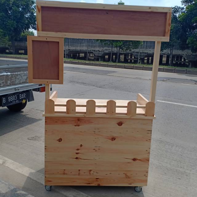 Booth portable / bpoth kayu / booth jualan / booth murah / booth jati belanda
