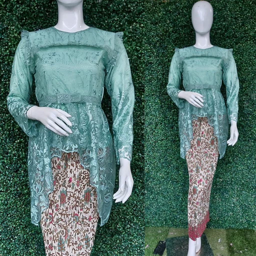 PROMO SE KEBAYA RINJANI PINQUIN / SET KEBAYA TULLE PINQUIN / SET KEBAYA TULLE BORDIR TIMBUL