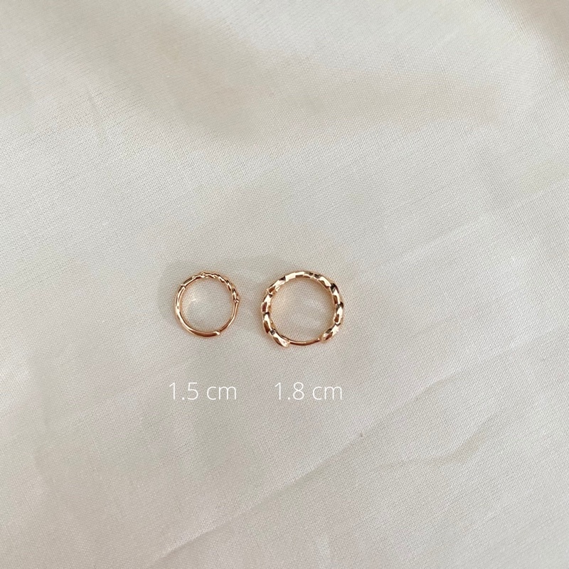 Anting Rantai Anti Karat Mini Wanita Emas - Rose Gold Anti Karat - Aika Earrings