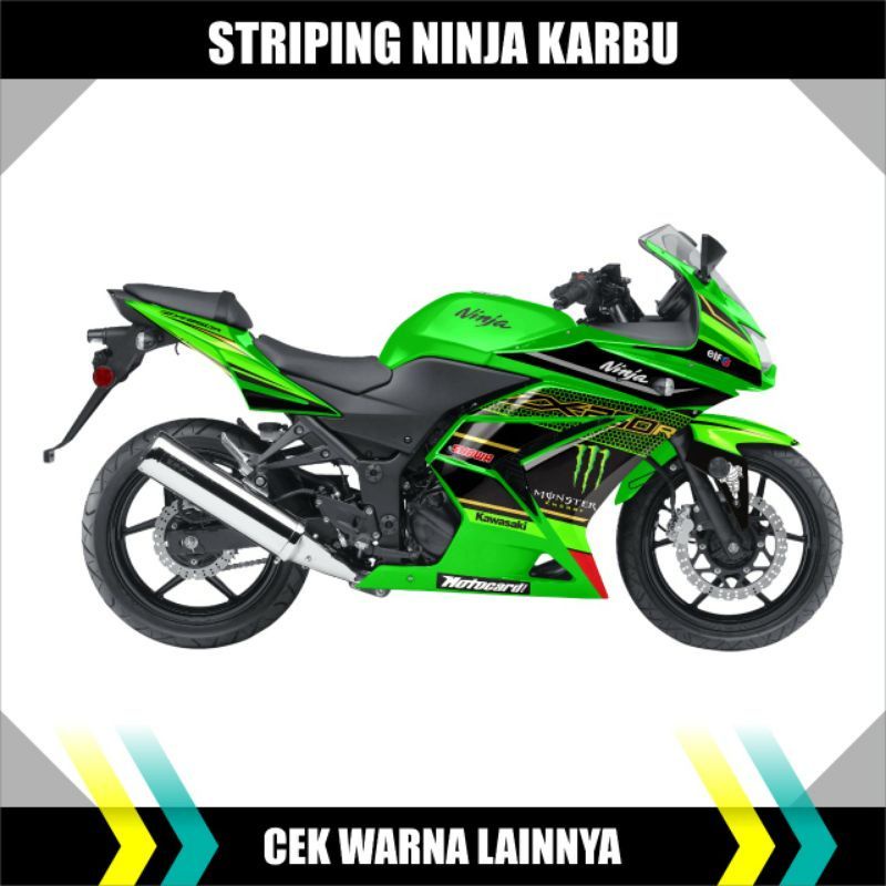 Striping Decal Ninja 250 Karbu Semi Full Stiker Variasi Motif Zx Monster E