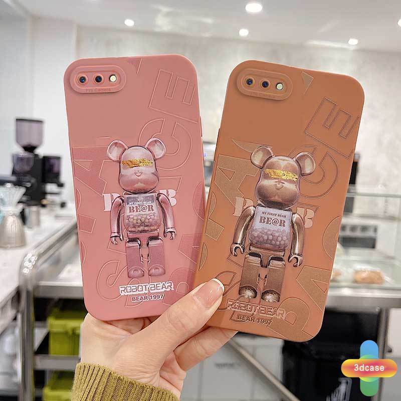 Casing TPU Case OPPO A5S A7 A54 A15 A3S A16 A95 A5 A9 A31 A53 2020 A12 A1K A16K A54S Reno 4 5F 4F A74 A15S A52 A11K A92 A35 A11 A93 A32 A72 A94 A53S F17 PRO A16S A12S Robot Bear Pattern Angel Eyes Case Cover