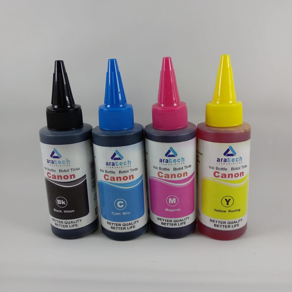 TINTA ARATECH CANON 100ML B,C,M,Y FOR USE PRINTER CANON