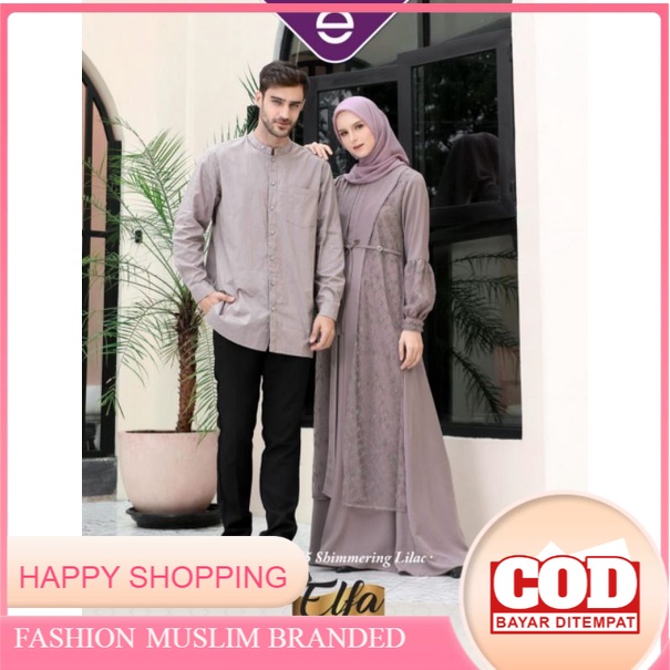 COUPLE 145 SHIMERING LILAC ETHICA  | BAJU SARIMBIT PASANGAN TERBARU KEKINIAN | KOKO GAMIS WANITA PRI