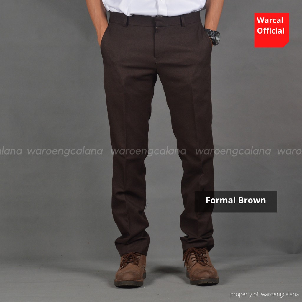 Celana Kerja Casual Formal Brown