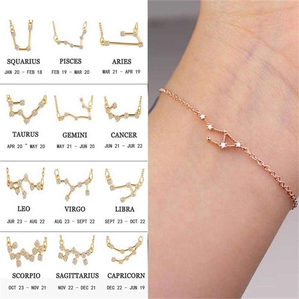 Preva Constellation Bracelet Hadiah Ulang Tahun Terbaik Hadiah Persahabatan Cubic Zirconia Berlian Guardian Star Bracelets