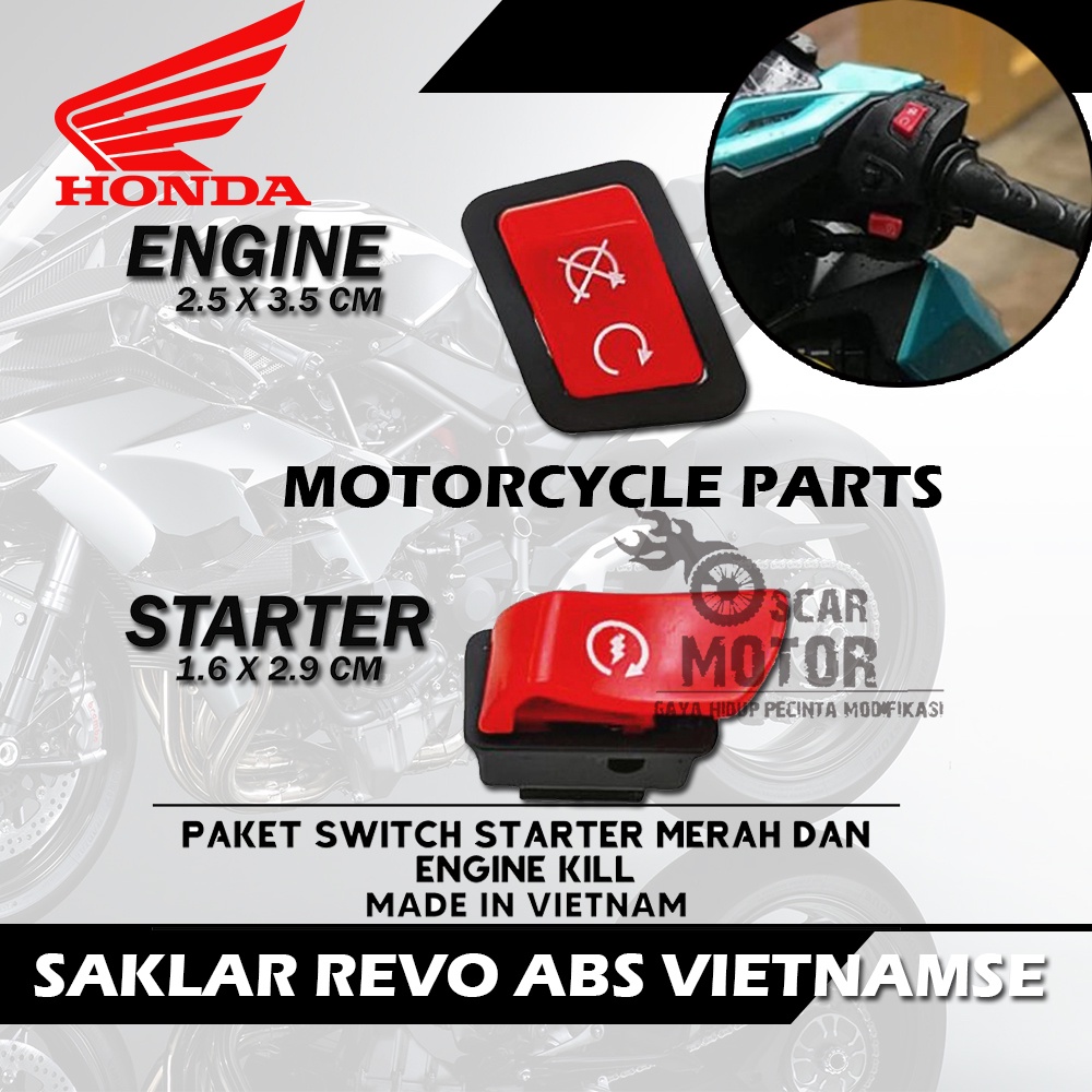 Saklar Starter Warna Merah Vietnam Saklar cut off pengganti idling stop beam PNP