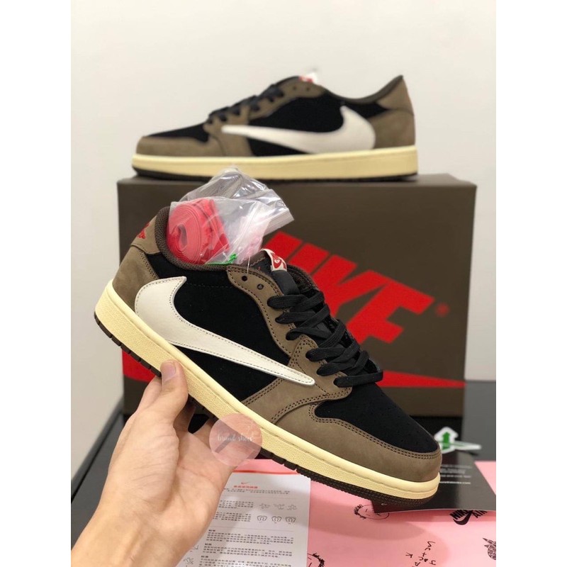 Sepatu Nike Air Jordan 1 Low Cactus Jack De Travis Scoot Miror ORI 1:1