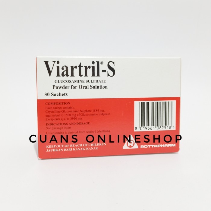 

VITAMIN TULANG VIATRIL-S POWDER ISI 30 SACHET ORIGINAL GLUKOSAMIN 1500