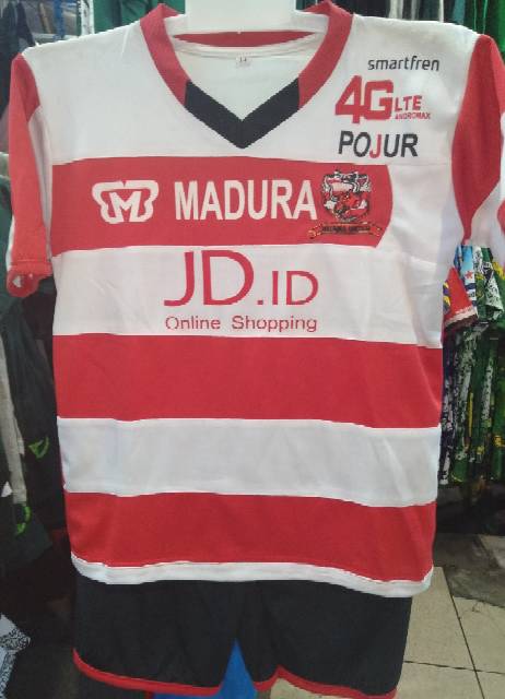 Jersey Kids Madura United Home 2017 Liga 1 Gojek Setelan Anak Terbaru Semi GO