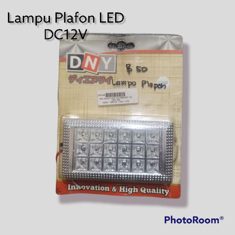 Lampu Plafon LED Persegi DC12V Universal Mobil Merk DNY