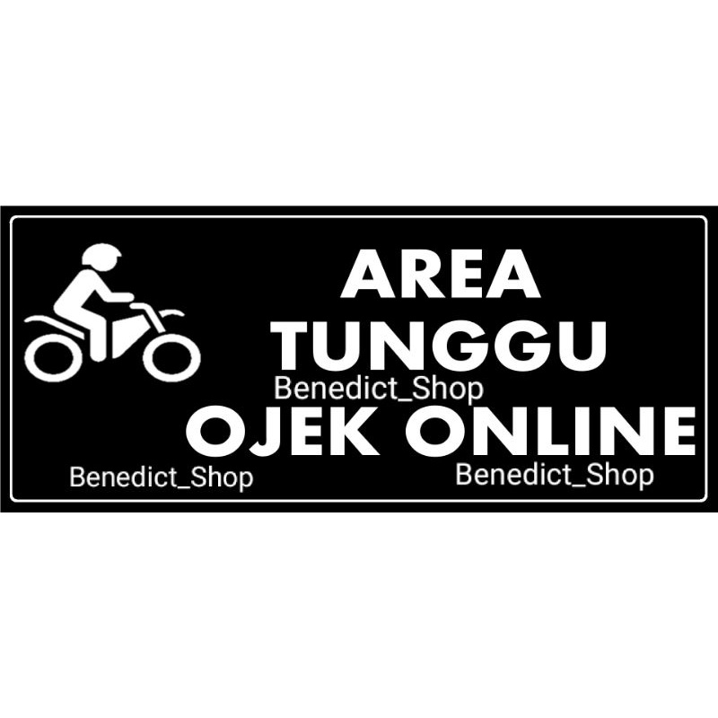 

STIKER 11,5 x 29,8cm Area Tunggu Ojek Online