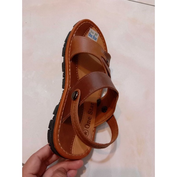 Sandal Kulit Anak Laki-laki Model Sandal Tali Belakang