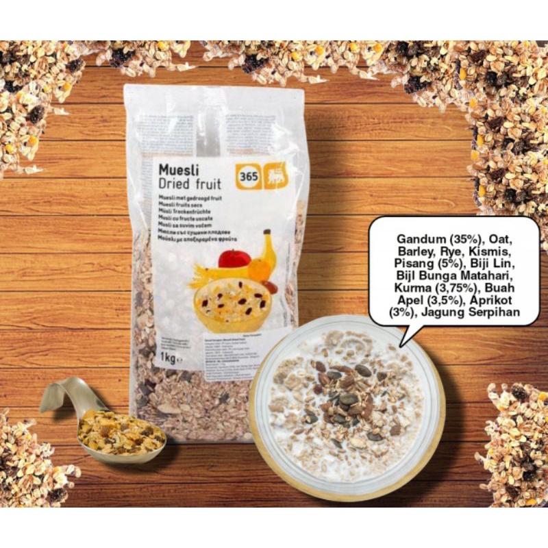 

Muesli Dried fruit 365 1kg