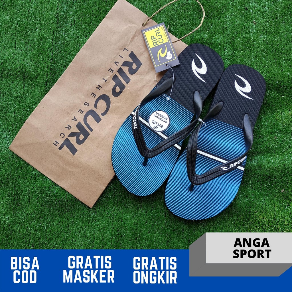 SANDAL JEPIT RIPCURL PRIA / SANDAL DISTRO COWOK / SANDAL CASUAL / SANDAL SURFING PANTAI KEKINIAN