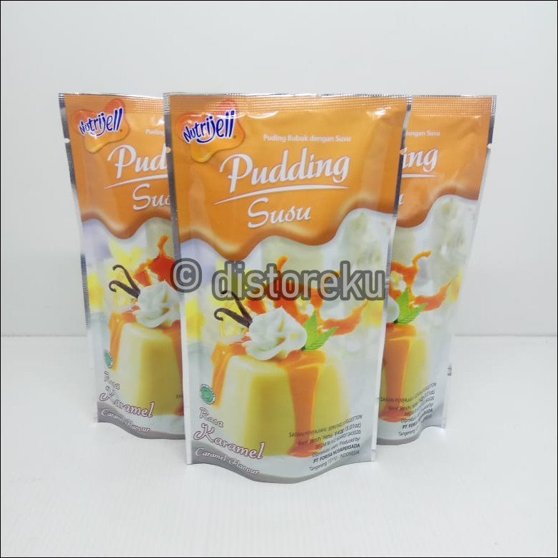 nutrijel PUDING susu rasa karamel CARAMEL flavour 142gr (5.01oz) + vla