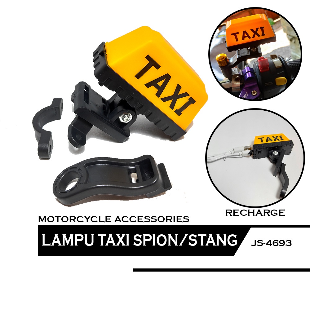 LAMPU SPION TAXI LAMP EASY TO INSTALATION ON STANG OR SPION KEDIP&amp;FLAS motor