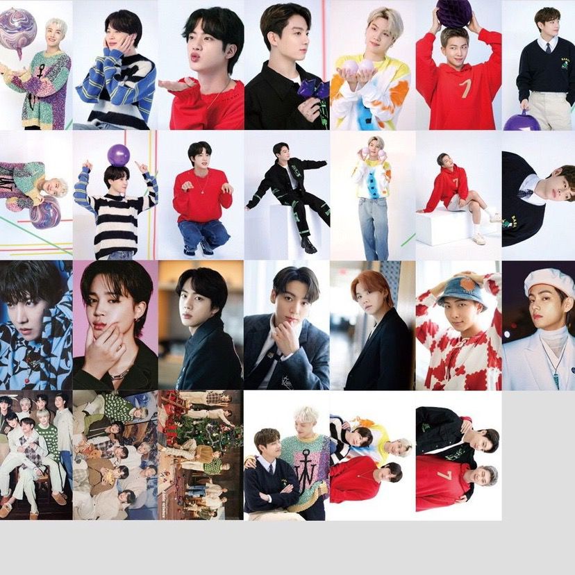 [BS] BISA COD 55pcs Photo Card BTS Little Wishes BTS Kartu Foto Merch KPOP Lomo Card - KP9100