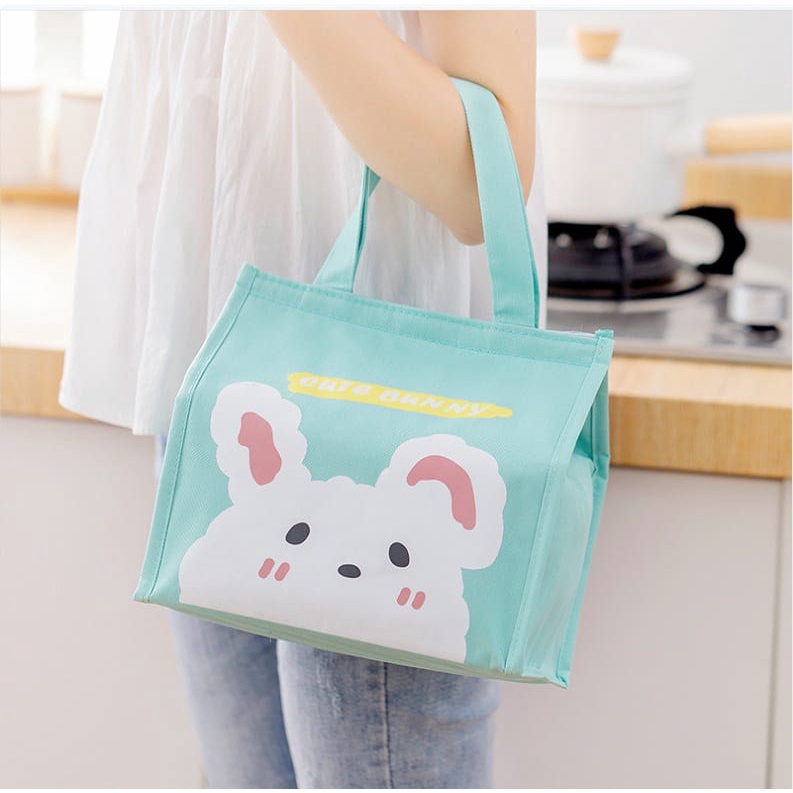 ♫ Megata ♫ A214 Tas Bekal Jumbo Animal Goodnight Organizer Bag Kotak Cooler Makanan Import