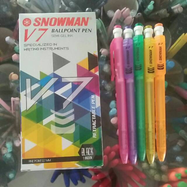

Bolpen SNOWMAN V7 cetekan isi 12 pcs