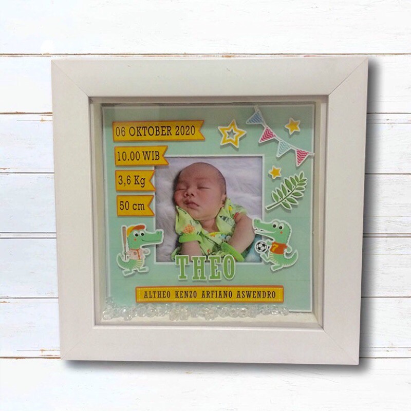 BIODATA BAYI 3D AKRILIK LAKI-LAKI DAN PEREMPUAN/BABY BIO/BIODATA KELAHIRAN ANAK/PIGURA BAYI