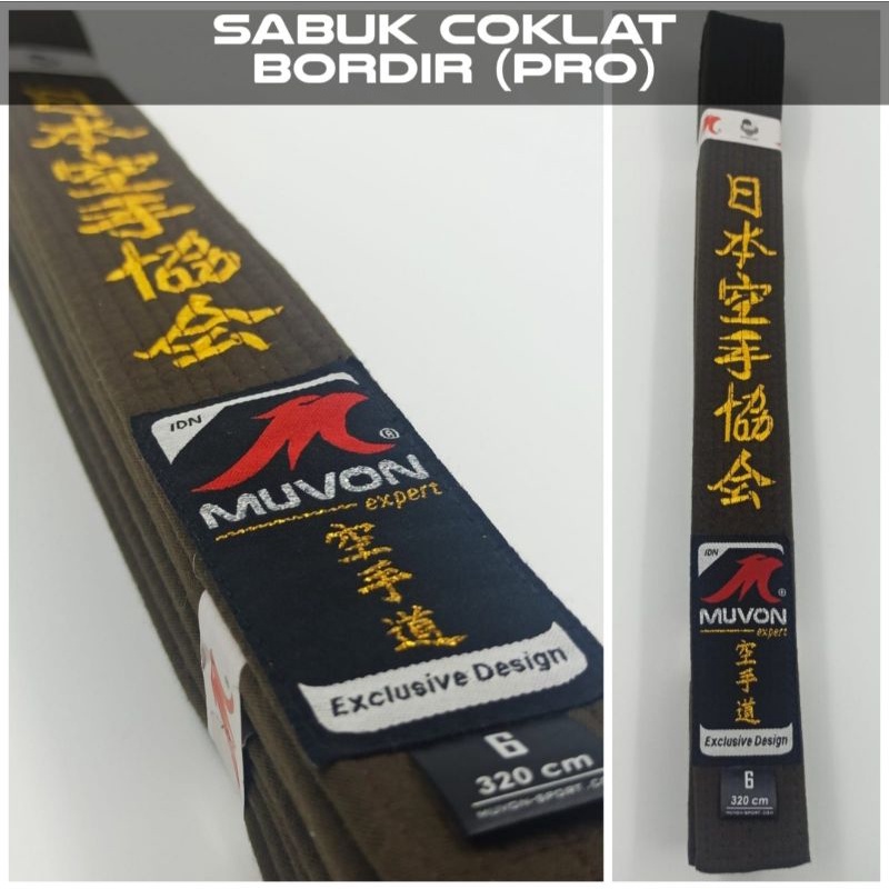 Sabuk Coklat Pro series bordir Muvon